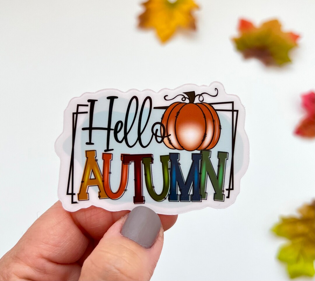 Fall Favorites Sticker, Hello Autumn Sticker, Fall Pumpkin Spice ...