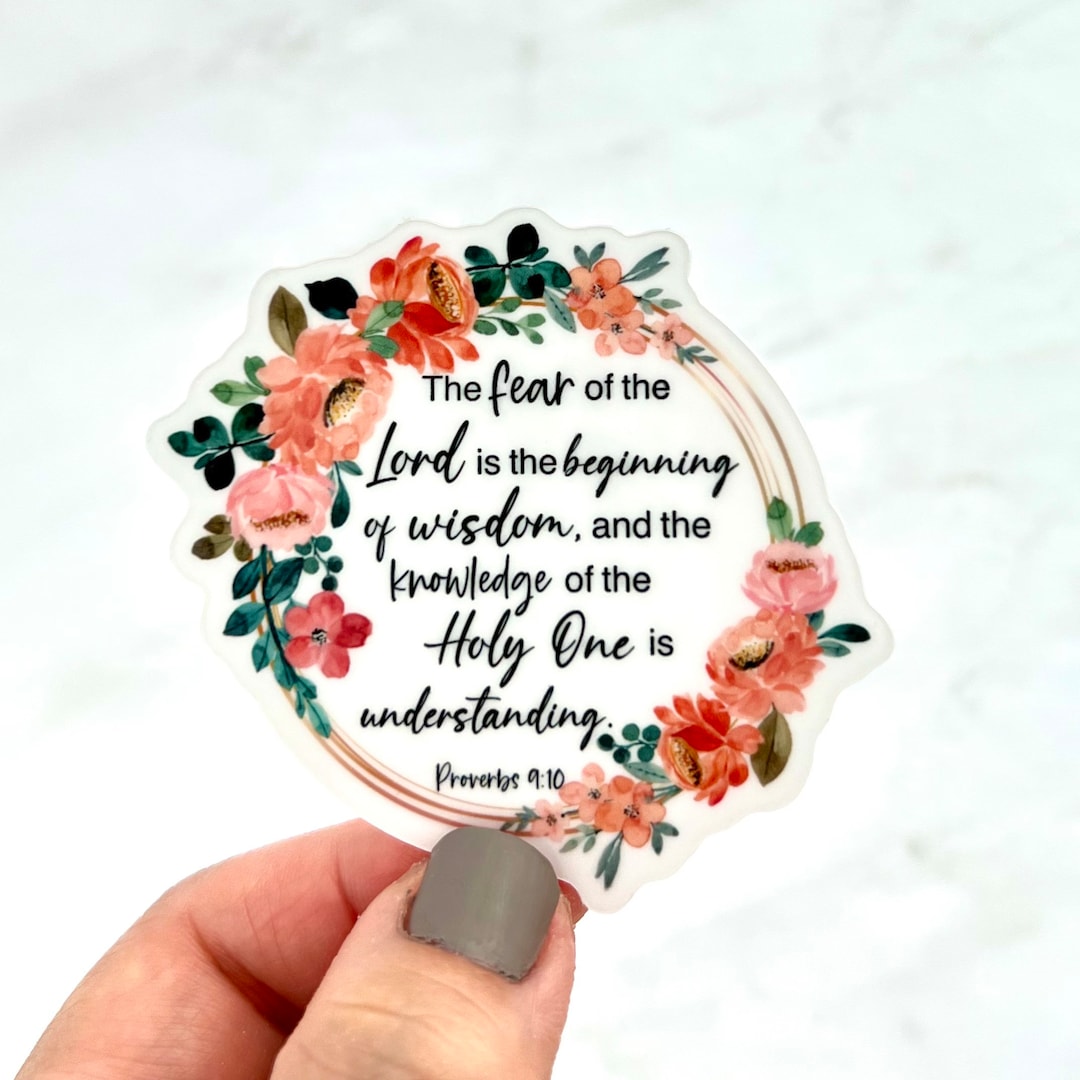 Christian Sticker, the Fear of the Lord Sticker, Proverbs 9:10, Bible ...