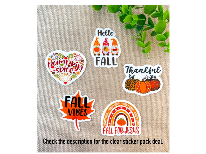 Fall For Jesus Clear Sticker, Fall Clear Vinyl Stickers, Fall Favorites, Waterproof Sticker, Laptop Sticker, Die Cut Stickers, Car Decal