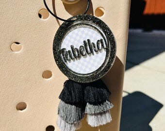 Bogg Bag Tag Keychain Personalized Acrylic Charm, Custom Beach Bag Accessories, Cute Beach Bag Tags, Acrylic Name Keychain, Diaper Bag Tags