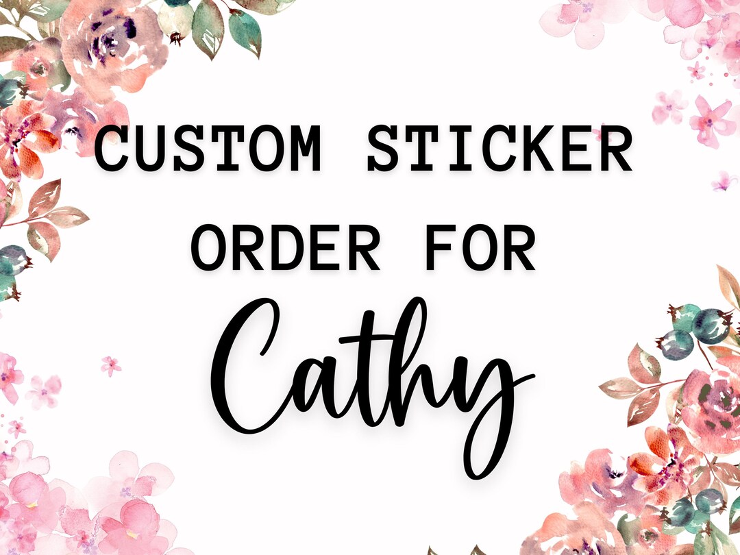 Custom Order, Waterproof Vinyl Stickers, Personalized Design Sticker - Etsy