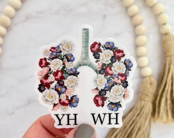 YHWH Tetragrammaton Sticker, YAHWEH Decal, The Sound Of Our Breathing, Floral Lungs Sticker, Bible Verse Stickers, Christian Stickers
