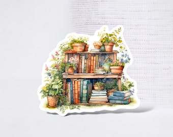 Etiqueta engomada de Booktok, pegatina de libro, calcomanía de lectura, Booktrovert, pegatina de libro, regalo de mejor amigo, regalo de ratón de biblioteca, pegatina de iPad, amante de las plantas de libros