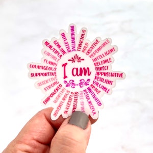 You Are Vinyl Sticker, Affirmation Sticker, Mental Health Decal, You Are Enough, Best Friend Gift, Pink Ombré Sticker, Stocking Stuffer