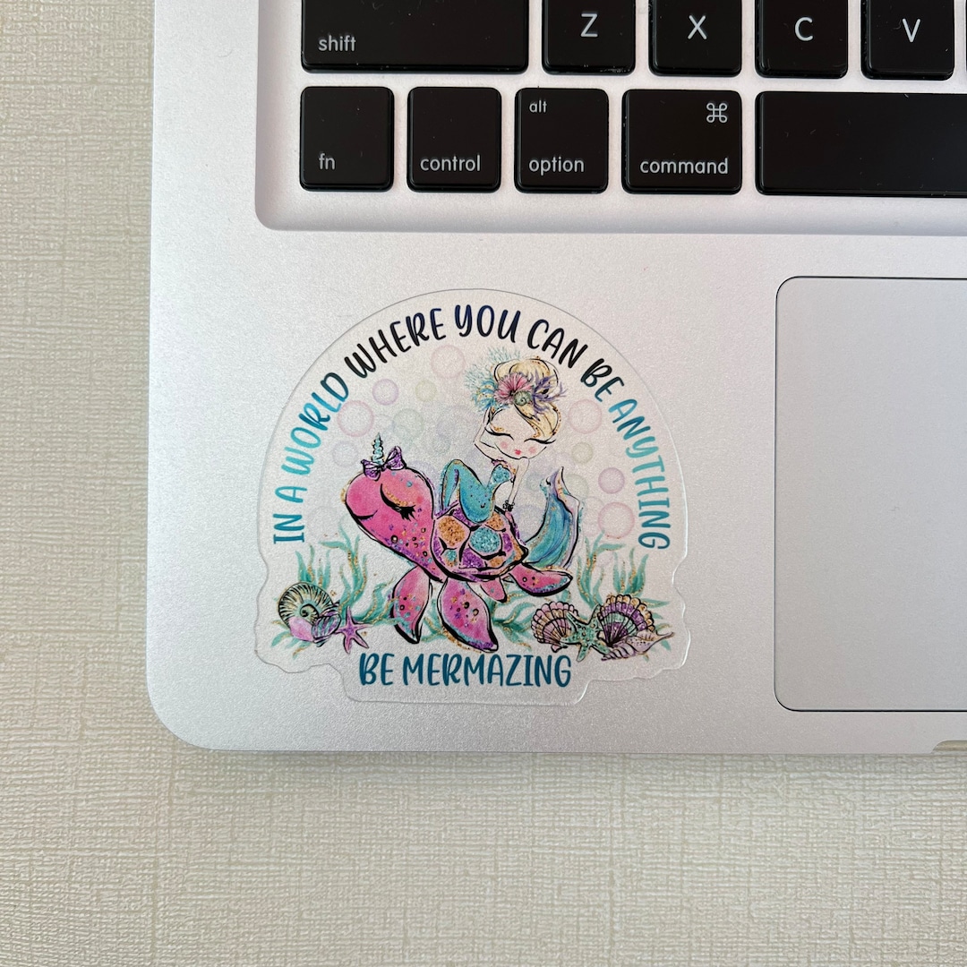 Merinding Sticker Mermaid Sticker, Mermazing Mermaid CLEAR Sticker, Children's Sticker ...