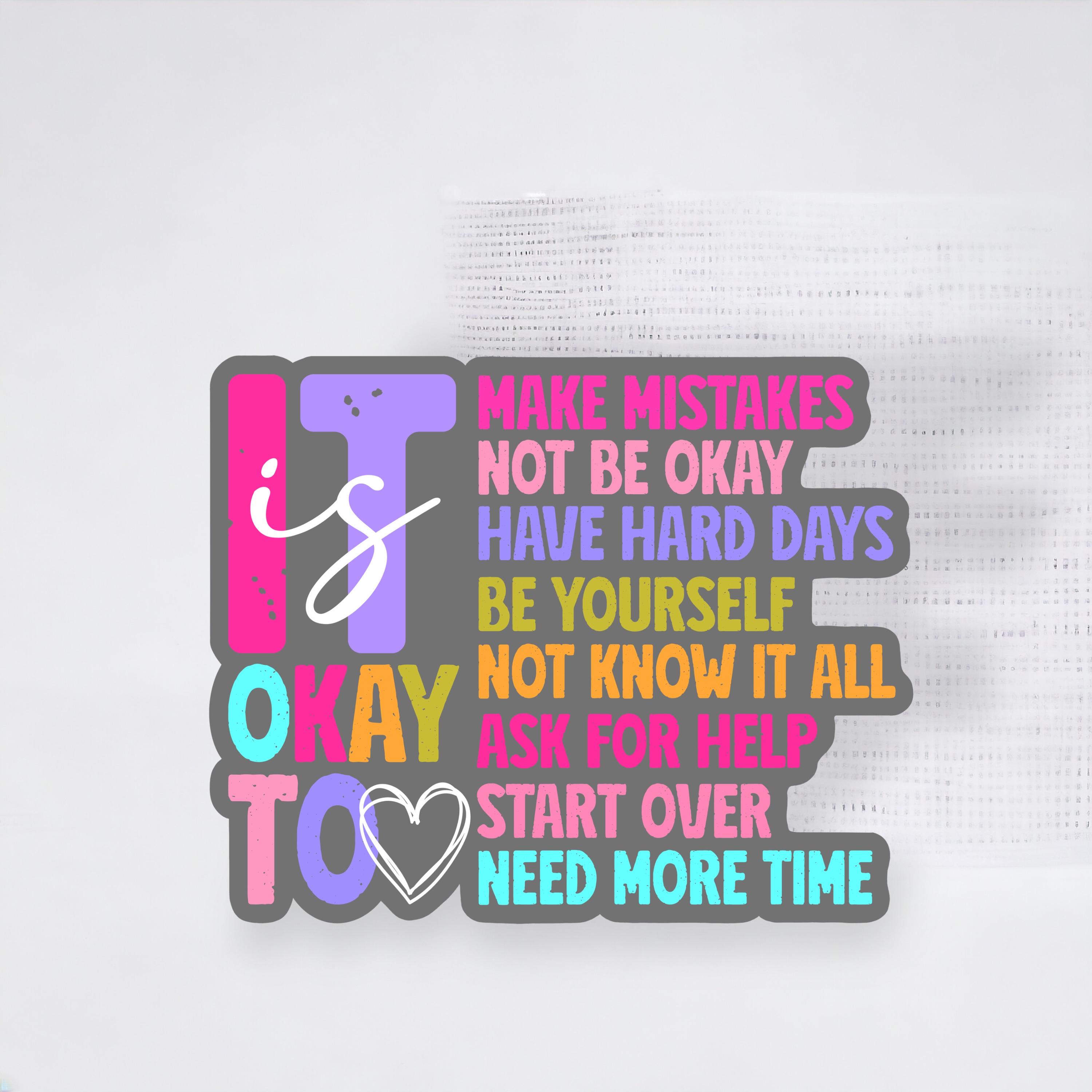 Mental Health Waterproof Sticker | Positive Affirmation Vinyl Decal ...