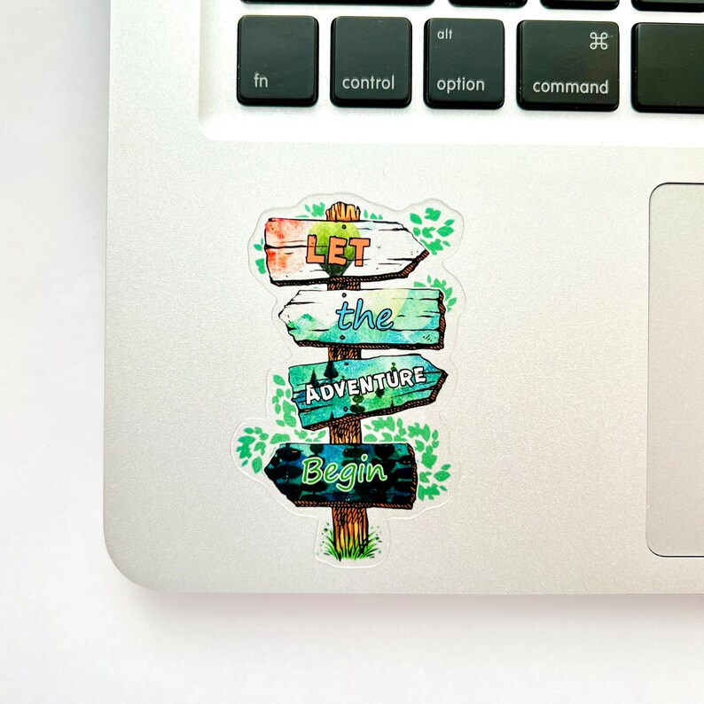 Camp Life Vinyl Sticker, Let the Adventure Begin, Water Bottle Sticker ...