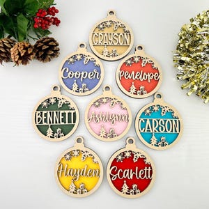 Custom Christmas Ornament, Personalized Name Wooden Christmas Ornament, Custom Christmas Family Gift Ornament, Custom Family Keepsake 2025