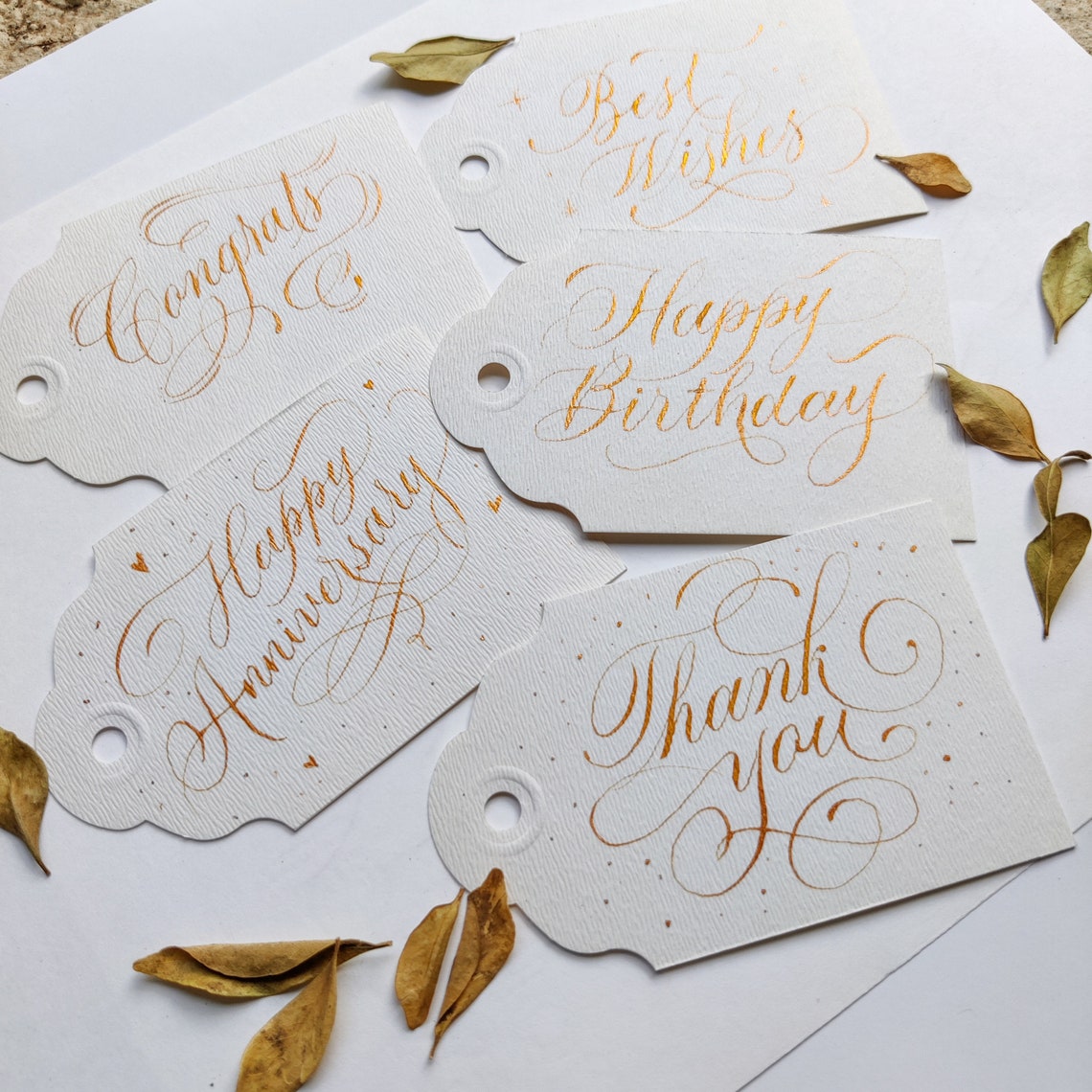 Handwritten Calligraphy Gift Tags for Birthdays, Travels, Events ...