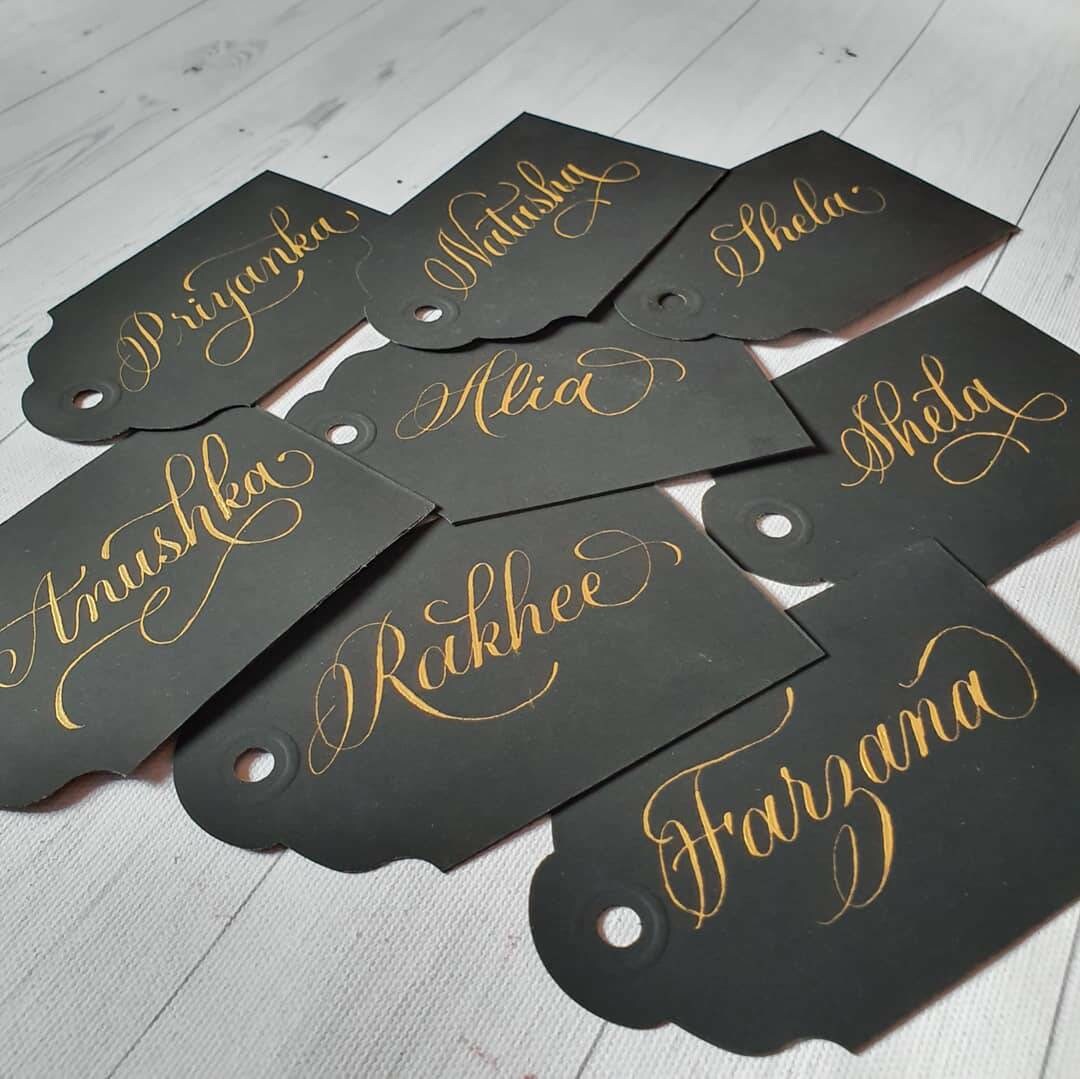 Handwritten Calligraphy Gift Tags for Birthdays, Travels, Events ...
