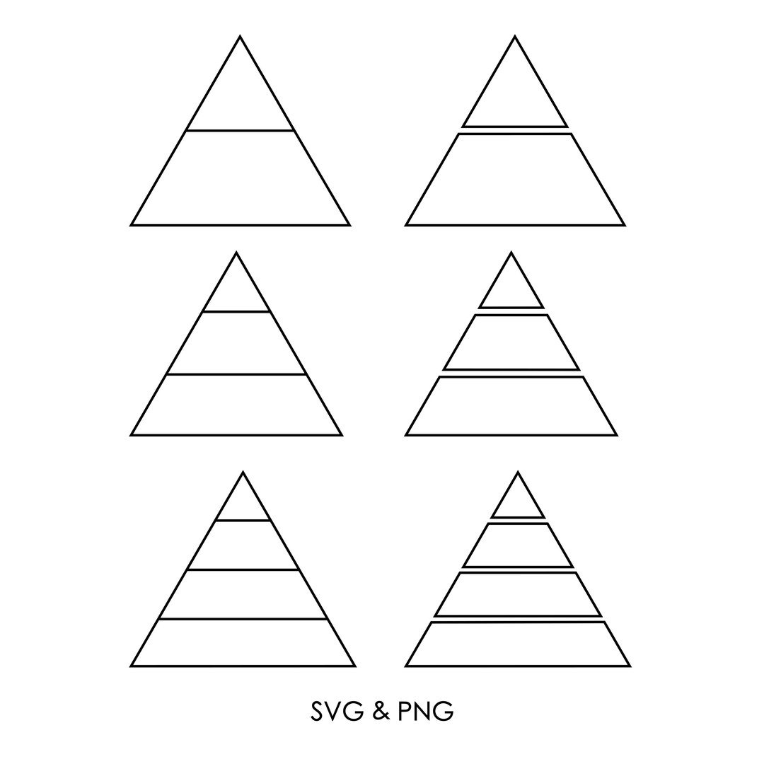 Stacked Triangle Diagram Clip Art Seven Digital Files Worksheet Clip ...