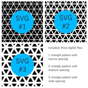 三角形パターン SVG | Cricut 用カット ファイル | 繰り返しシームレス デザイン | ベクター ファイル | タイル パターン
