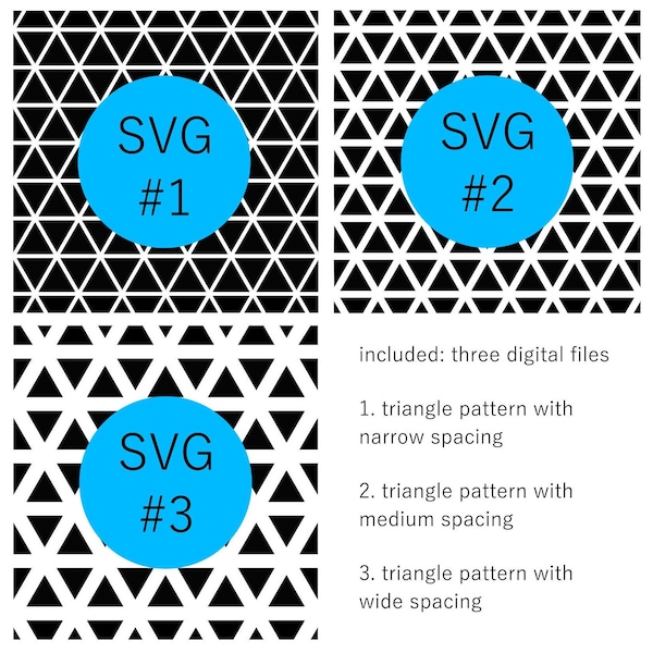 Triangle Pattern SVGs | Cut File for Cricut  | Repeating Seamless Design | Vector File | Tile Pattern