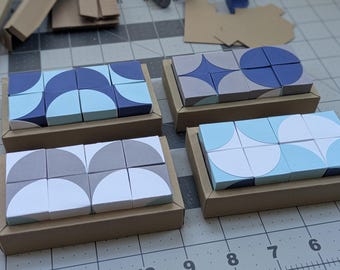 Cardstock Pattern Puzzle Cubes | Eco-friendly Summer Camp Care Packages | Open-ended Math Learning Manipulatives