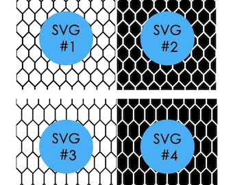 Hexagon Mesh and Tile Patterns | Net Design | SVGs for Unlimited Tiling and Scaling
