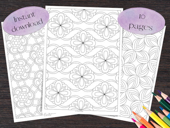 PRINTABLE Zen Colouring Pages Geometric Colouring PDF | Etsy