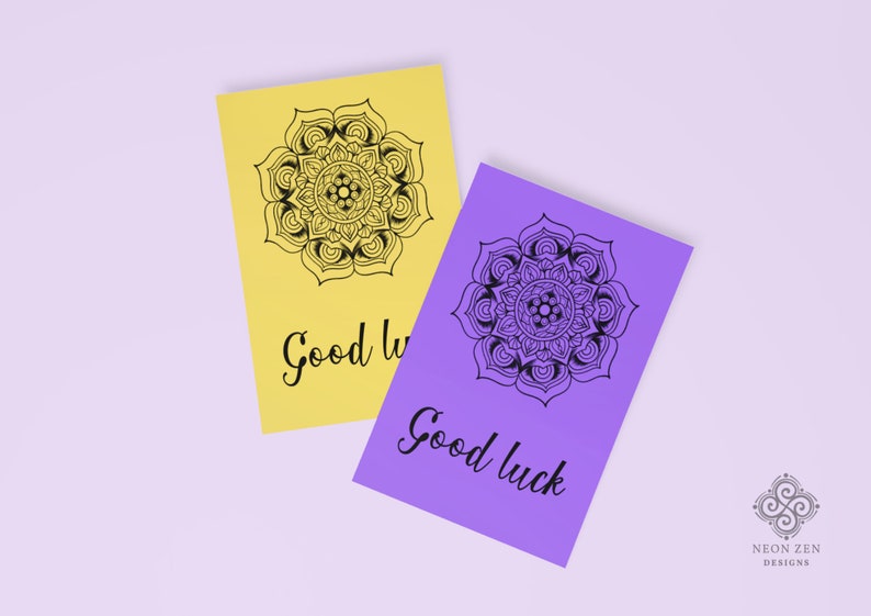 PRINTABLE Good Luck Greeting Card Colour Yourself Black and White ...