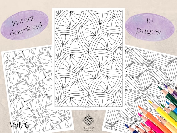 ADULT COLORING BOOK RELAX PACK - ZenDoodle Stress Relief Coloring Book with  Colored Pencils Set