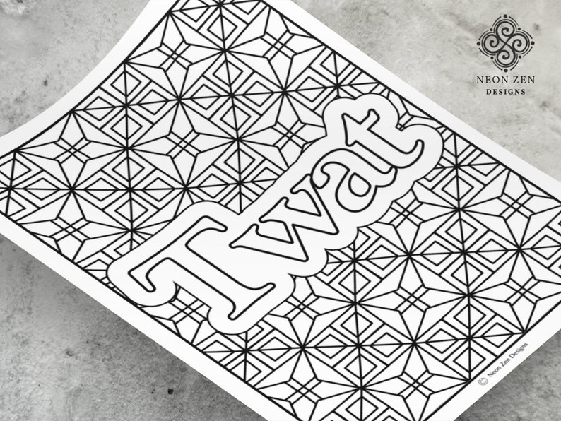 PRINTABLE Swear Word Colouring Pages NSFW Funny Swearing - Etsy
