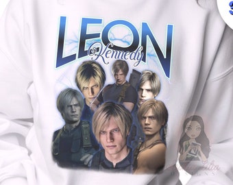 Leon Kennedy Bootleg Shirt PNG: High-Resolution Graphic (Digital Download)