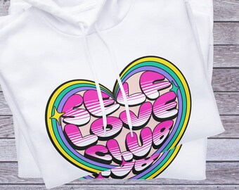 Self love club retro png, groovy Valentines png, mental health shirt design, digital download
