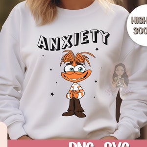 Anxiety Inside Out 2 svg, anxiety png, layered svg, inside out 2 vector, digital download