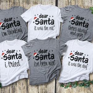 Dear Santa Christmas 14 png bundle, matching family shirts svg, Funny Christmas png, Santa cut files, digital download