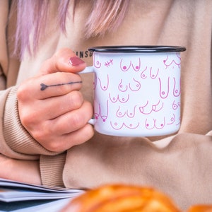 Doodle Boobs 15oz Mug Wrap: Seamless PNG, SVG (Digital Download) image 2