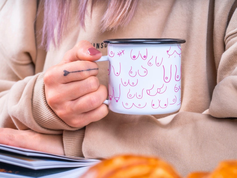 Doodle Boobs 15oz Mug Wrap: Seamless PNG, SVG (Digital Download) image 2