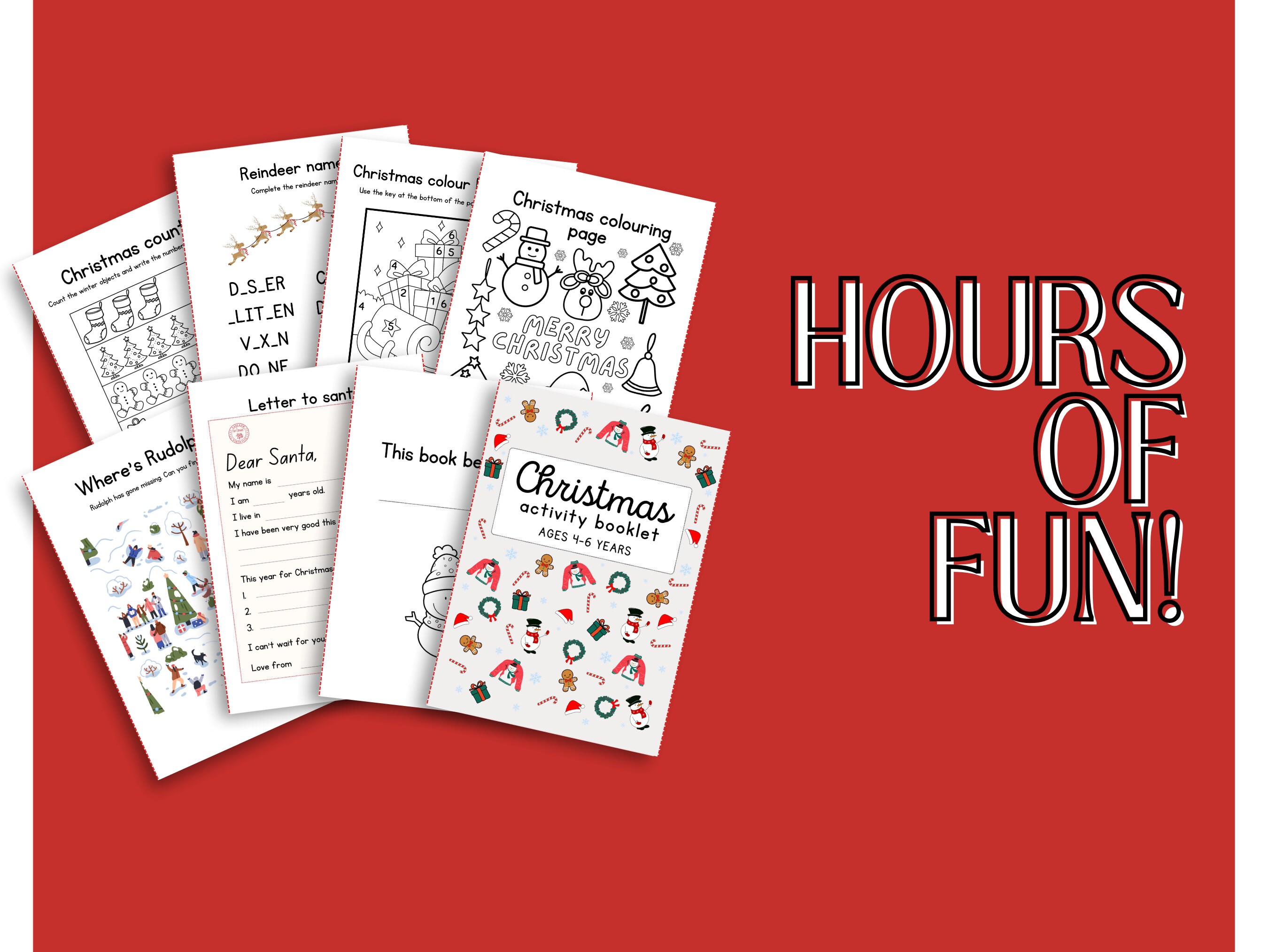 Christmas Activities Printable, Christmas Activity Book, Christmas