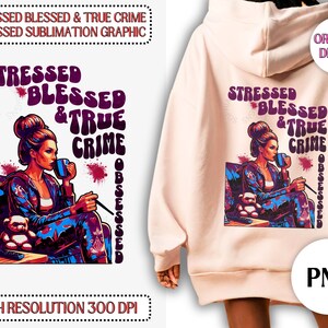 True crime obsessed png, true crime shirt png, messy bun sublimation design, funny true crime, true crime mama, Digital Download
