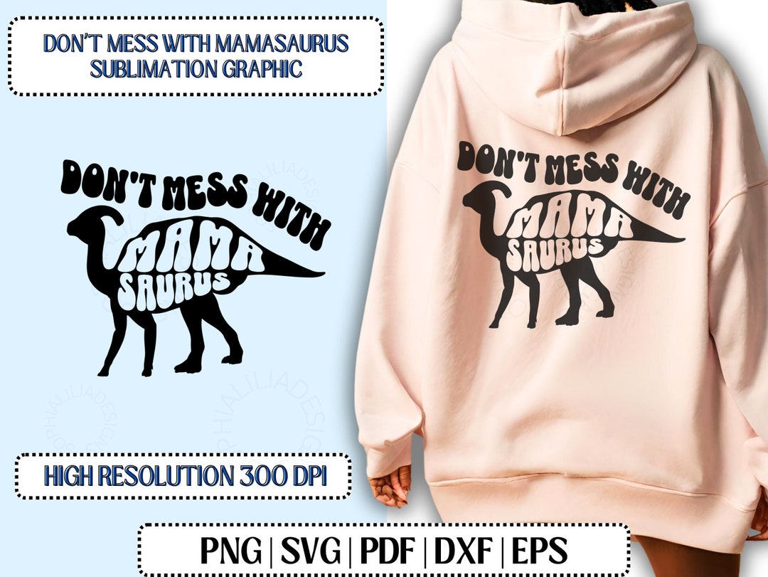 Mamasaurus SVG PNG: Funny Retro Mama Dinosaur (digital Download) - Etsy