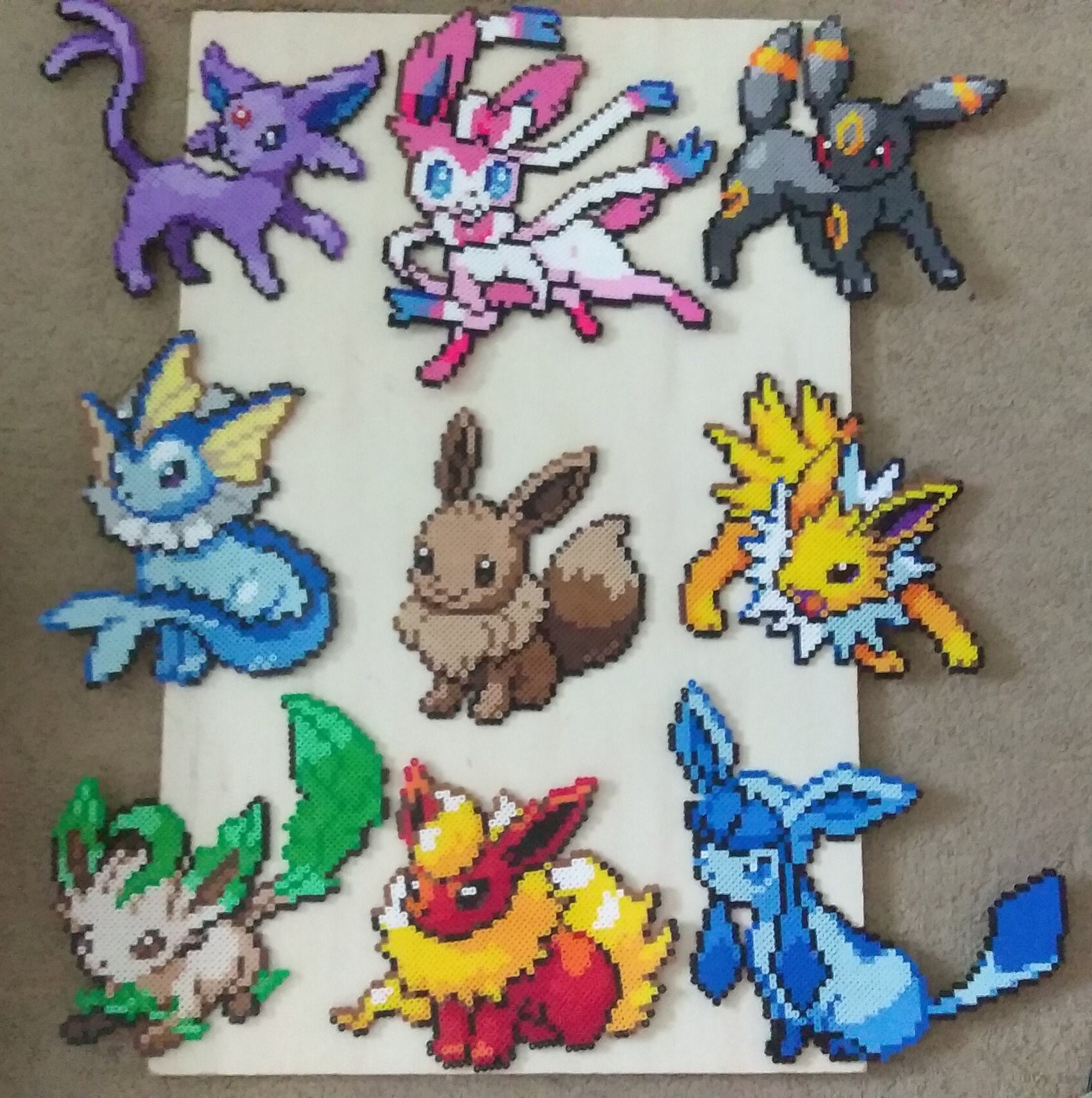 Perler Bead Eeveelutions Made to Order Etsy