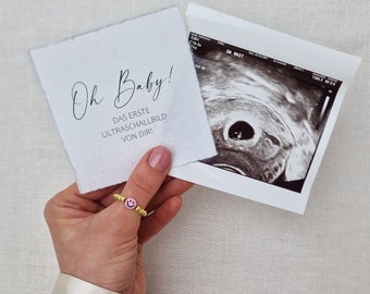 Meilensteinkarten Schwangerschaft | DIY I Babybauch I handgeschöpftes Papier I minimalistisch
