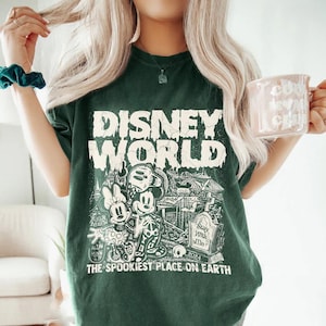 Vintage Mickey Minnie Skeleton Halloween Shirt, Disneyworld Halloween Shirt, Disney Halloween 2024 Trip Shirt, Halloween Matching Shirt