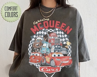 Vintage Lightning Mcqueen Shirt, Car Movie Shirt, Radiator Springs Tee, Rusteze Cars Shirt, WDW Family Vacation Shirts, Cars Land Shirt