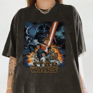 Vintage Star Wars Shirt, Darth Vader Shirt, Luke Skywalker Shirt, Star Wars Fan Gift, Star Wars Merch, Classic Star Wars Shirt