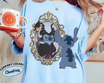 Retro Funny Stitch Halloween Shirt, Stitch Villain Shirt, Stitch Maleficent Shirt, Disney Maleficent Shirt, Disneyland Halloween Shirt