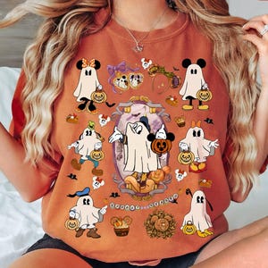 Retro Disney Halloween Coquette Shirt, gruselige Maus und Freunde Shirt, Mickey Boo Halloween Shirt, Süßes oder Saures Shirt, Geist Disney Shirt