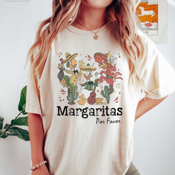 Vintage Margarita Shirt,  Margaritas Epcot Shirt, The Three Caballeros Comfort Color Shirt, Disney Shirt