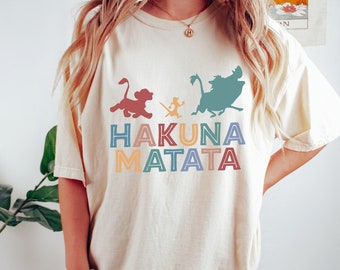 Vintage Hakuna Matata Shirt, Animal Kingdom Shirt, Let's Get Wild Comfort Color Shirt, Lion King Shirt, Simba and Timon, Disneyland Shirt