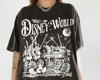 Retro Disney World Shirt, WDW The Happiest Place On Earth Shirt, Magical Castle Shirt, Mickey Minnie Shirt, Disney Vacation Tee