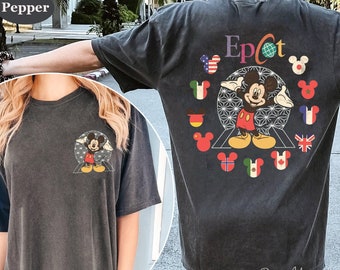 Epcot World Traveler Two-Sided Shirt, Mickey World Traveler Shirt, Epcot Countries Shirt, Epcot World Shirt, Epcot Center Shirt, Epcot 1982