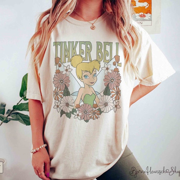 Tinker Bell Shirt, Tinkerbell Floral Comfort Color Shirt, Tinkerbell Birthday, Epcot Shirt, Epcot Flower and Garden Shirt, Disney Shirt