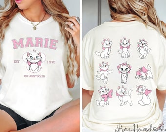 Vintage Marie Cat Two-Sided Shirt, The Aristocats Comfort Color Shirt, Aristocats Shirt, Marie Aristocats, Aristocats Marie, Disney Shirt