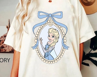 Elsa Coquette Shirt, Frozen Shirts, Princess Elsa Bow Shirts, Disney Girls Trip, Disneyland Shirt, Frozen coquette shirt
