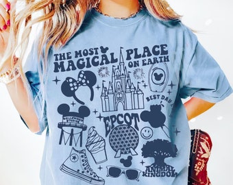 The Most Magical Place On Earth Shirt, Disney World Shirt, Disney Vacation Shirt, Disneyland Shirt, Disney Trip Shirt, Comfort Color Shirt