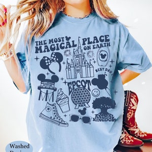 The Most Magical Place On Earth Shirt, Disney World Shirt, Disney Vacation Shirt, Disneyland Shirt, Disney Trip Shirt, Comfort Color Shirt