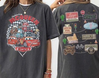 Vintage Komfort Farbe Disney Cars Shirt, Cars Film Shirt, Lightning McQueen, Radiator Springs, Cars Land, Cars Geburtstag, Disney Urlaub