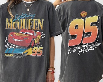 Maglietta vintage Lightning Mcqueen, maglietta Lightning Mcqueen 95, maglietta Radiator Springs, maglietta Rusteze Cars, magliette WDW Family Vacation